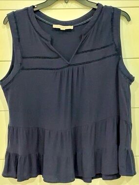 Loft Women's Navy Sleeveless Top